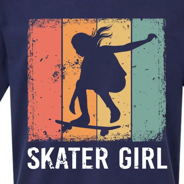 Cool Skater Art Wo Girls Skateboarding Skateboard Skating Sueded Cloud Jersey T-Shirt