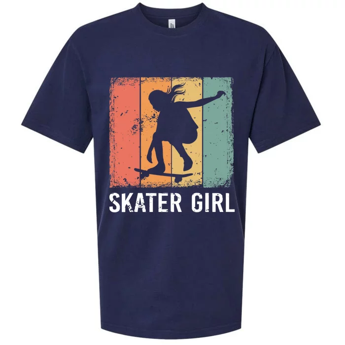 Cool Skater Art Wo Girls Skateboarding Skateboard Skating Sueded Cloud Jersey T-Shirt