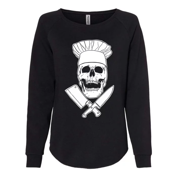 Chef Skull And Crossbones Knives Funny Culinary Chef Gift Womens California Wash Sweatshirt