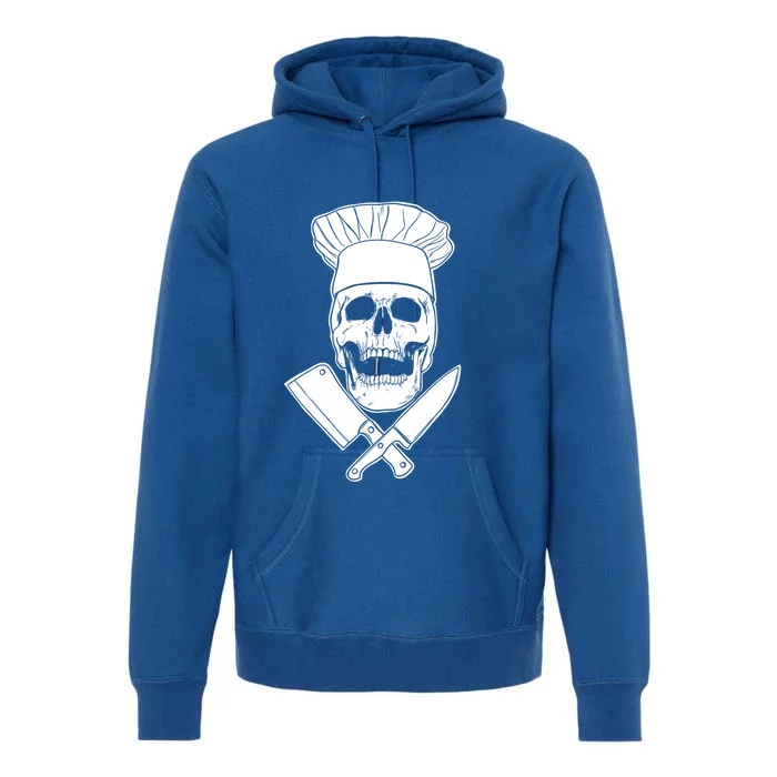 Chef Skull And Crossbones Knives Funny Culinary Chef Gift Premium Hoodie