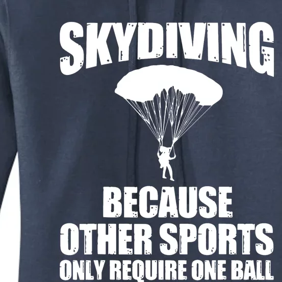 Cool Skydiving Art For Men Women Skydive Parachute Skydiver Women's Pullover Hoodie