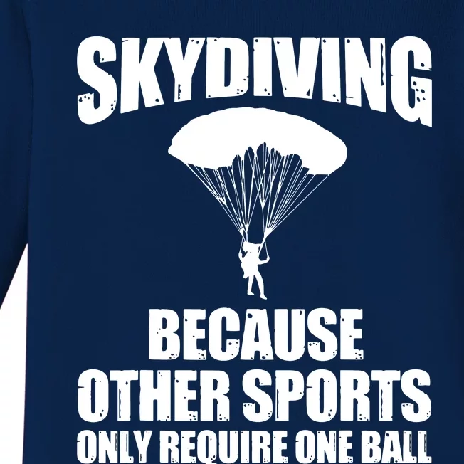 Cool Skydiving Art For Men Women Skydive Parachute Skydiver Baby Long Sleeve Bodysuit