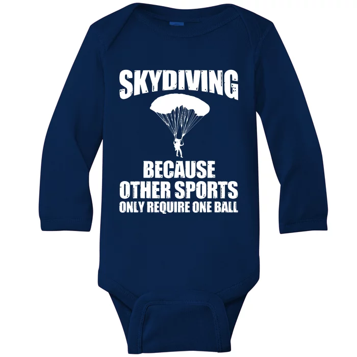 Cool Skydiving Art For Men Women Skydive Parachute Skydiver Baby Long Sleeve Bodysuit