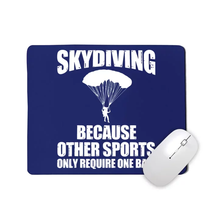 Cool Skydiving Art For Men Women Skydive Parachute Skydiver Mousepad