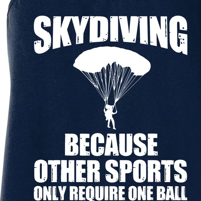 Cool Skydiving Art For Men Women Skydive Parachute Skydiver Women's Racerback Tank