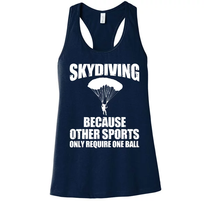 Cool Skydiving Art For Men Women Skydive Parachute Skydiver Women's Racerback Tank