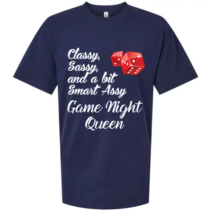 Classy Sassy And A Bit Smart Assy Game Night Queen Funny Sueded Cloud Jersey T-Shirt