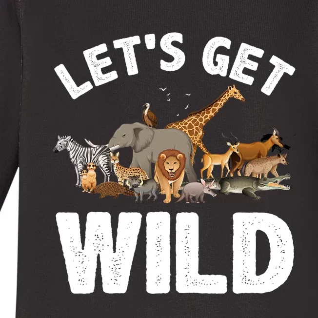 Cool Safari Animal For Men Women Zoo Jungle Wildlife Lover Baby Long Sleeve Bodysuit