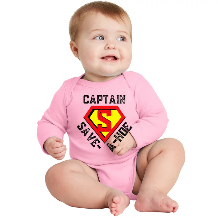 Captain Save A Hoe Rusty Baby Long Sleeve Bodysuit