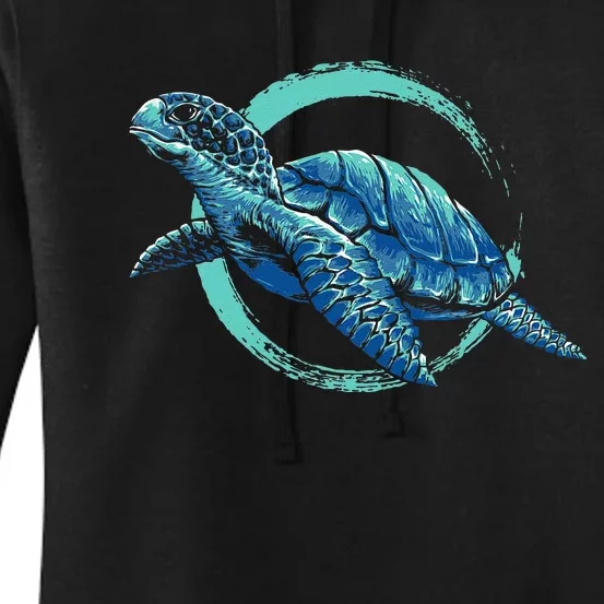 Cute Sea Animal Lover Ocean Pet Owner Gift Aquarium Turtle Women's Pullover Hoodie