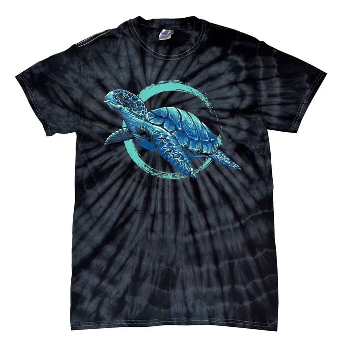 Cute Sea Animal Lover Ocean Pet Owner Gift Aquarium Turtle Tie-Dye T-Shirt