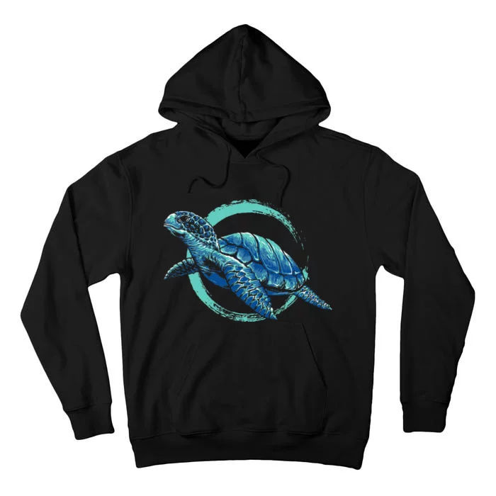 Cute Sea Animal Lover Ocean Pet Owner Gift Aquarium Turtle Tall Hoodie