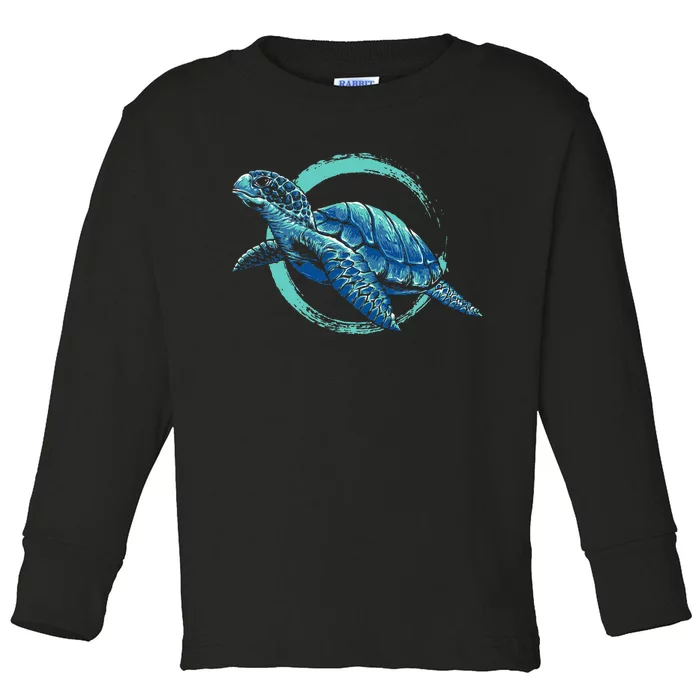 Cute Sea Animal Lover Ocean Pet Owner Gift Aquarium Turtle Toddler Long Sleeve Shirt