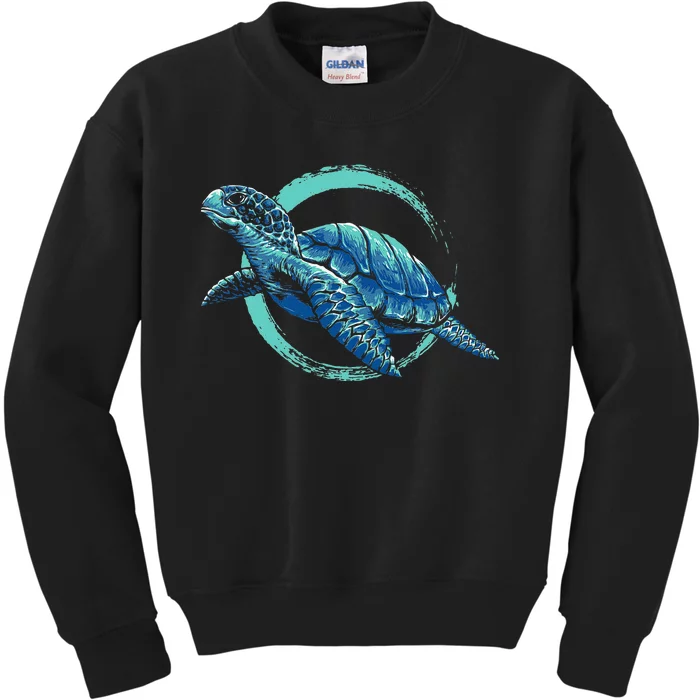 Cute Sea Animal Lover Ocean Pet Owner Gift Aquarium Turtle Kids Sweatshirt