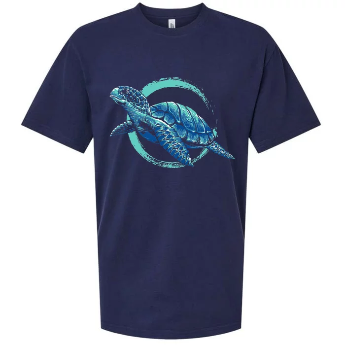 Cute Sea Animal Lover Ocean Pet Owner Gift Aquarium Turtle Sueded Cloud Jersey T-Shirt