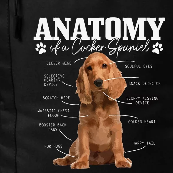 Cocker Spaniel Anatomy Funny Cute Dog Cocker Spaniel Mom Dad Daily Commute Backpack