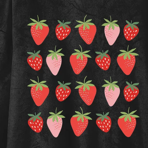 Cute Strawberry Apparel Lover Summer Hooded Wearable Blanket