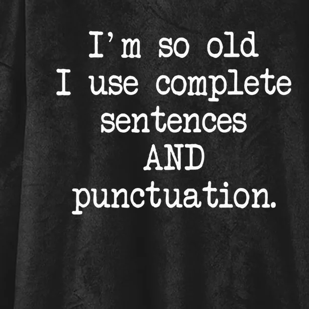 Complete Sentences And Punctuation Grammar Hooded Wearable Blanket