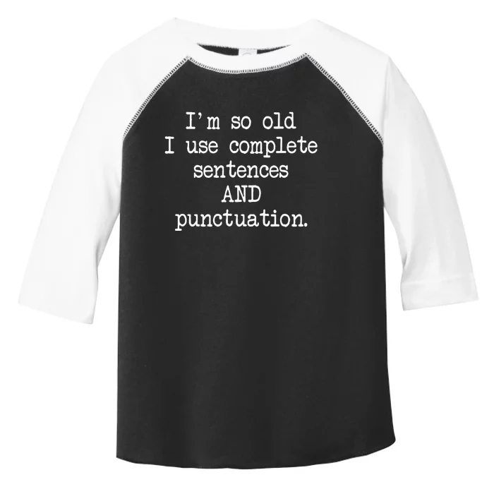 Complete Sentences And Punctuation Grammar Toddler Fine Jersey T-Shirt