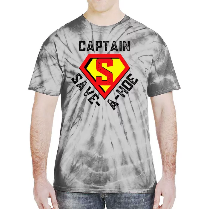 Captain Save A Hoe Rusty Vintage Funny Retro Tie-Dye T-Shirt