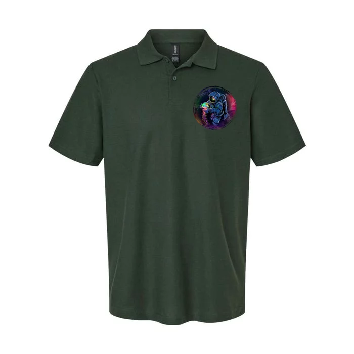 Cool Space Astronaut Jellyfish Galaxy Softstyle Adult Sport Polo