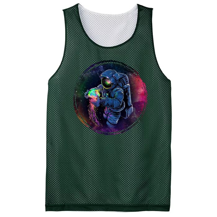 Cool Space Astronaut Jellyfish Galaxy Mesh Reversible Basketball Jersey Tank