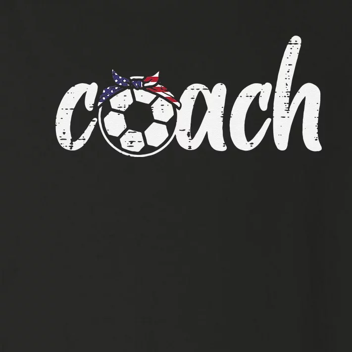 Coach Soccer American Flag Bandana Football  Mom Toddler Long Sleeve Shirt