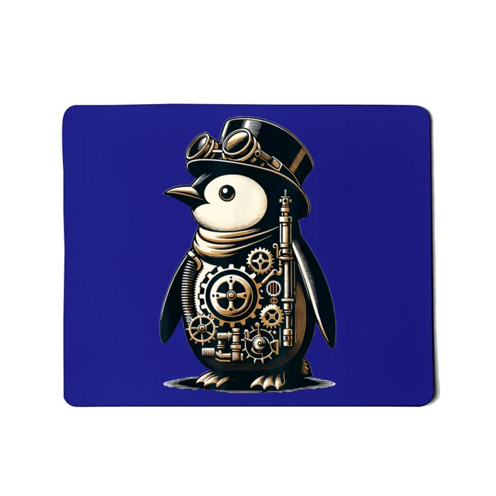 Cool Steampunk Aesthetic Penguin Lover Vintage Penguin Mousepad