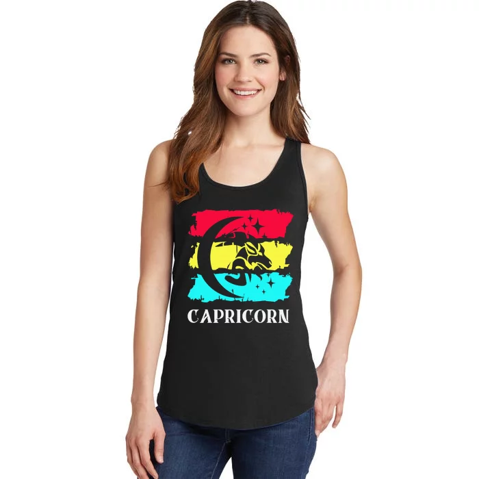 Capricorn Symbol Astrology Zodiac Sea Goat Star Sign Ladies Essential Tank