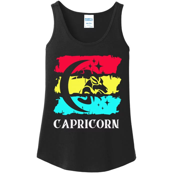 Capricorn Symbol Astrology Zodiac Sea Goat Star Sign Ladies Essential Tank