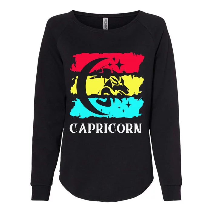 Capricorn Symbol Astrology Zodiac Sea Goat Star Sign Womens California Wash Sweatshirt