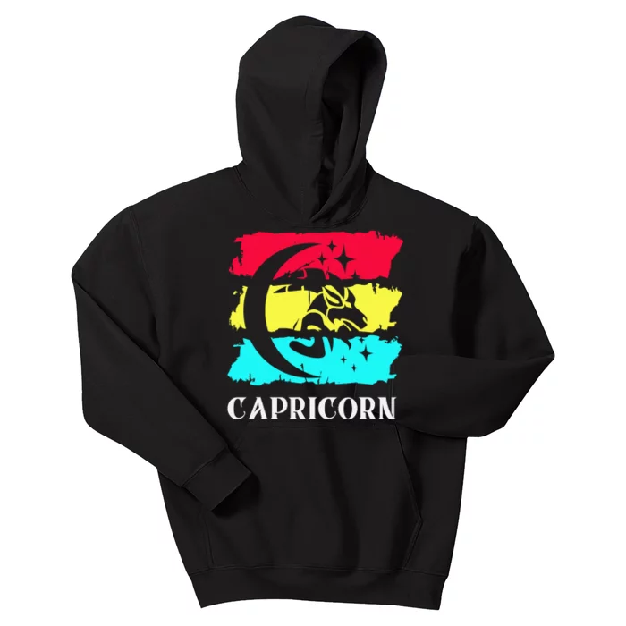 Capricorn Symbol Astrology Zodiac Sea Goat Star Sign Kids Hoodie