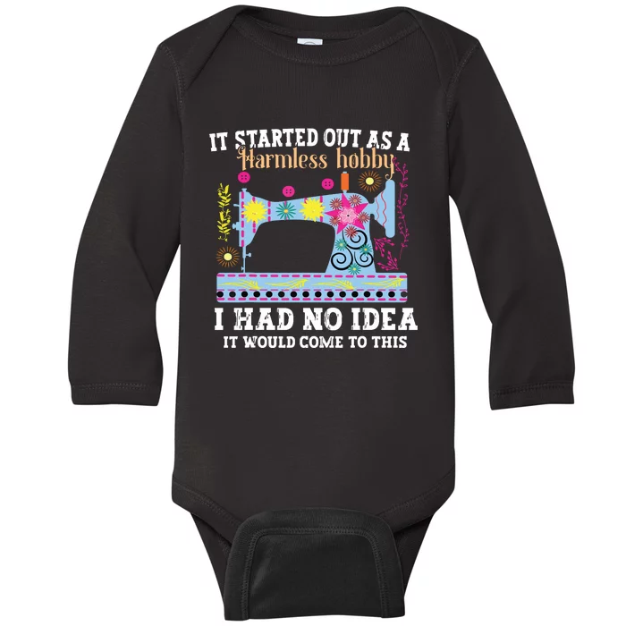 Cool Sewing Art For Women Girl Quilting Pattern Knitting Baby Long Sleeve Bodysuit