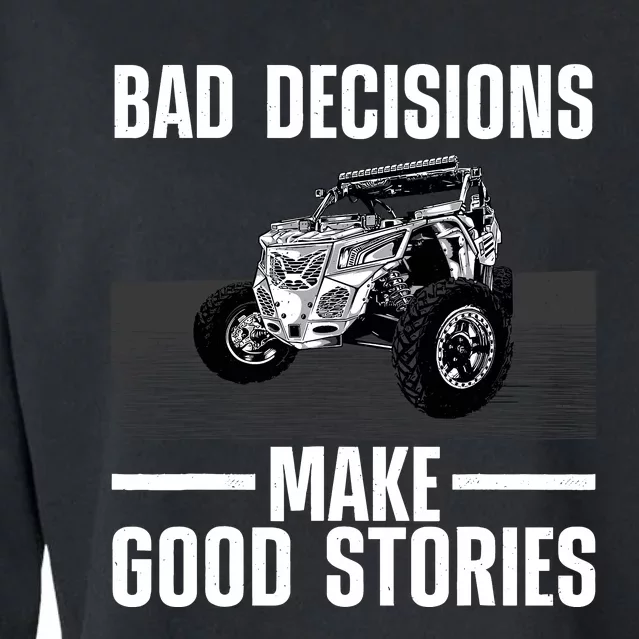 Cute Sxs Art For Utv Off Road Vehicle Sxs Lover Cropped Pullover Crew