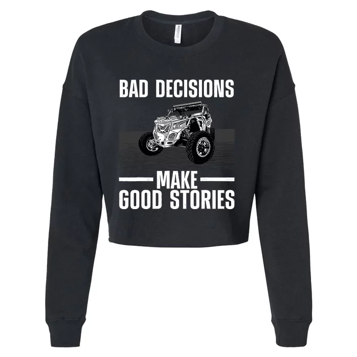 Cute Sxs Art For Utv Off Road Vehicle Sxs Lover Cropped Pullover Crew