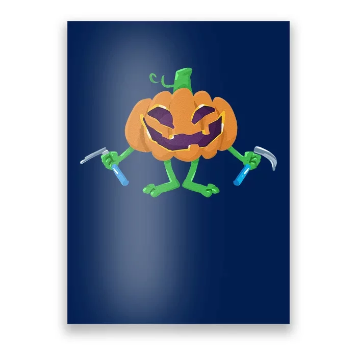 Cool Spooky Anesthesia Halloween Pumpkin With Laryngoscope Poster