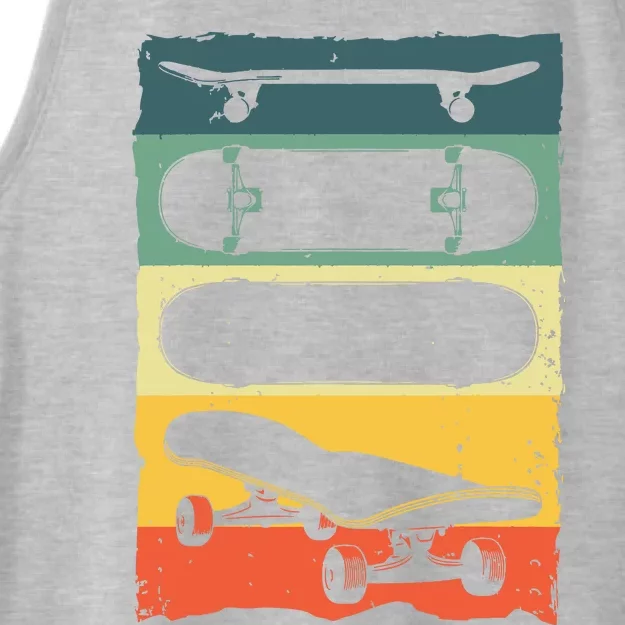 Cool Skateboard Art For Women Skateboarding Skateboarder Ladies Tri-Blend Wicking Tank