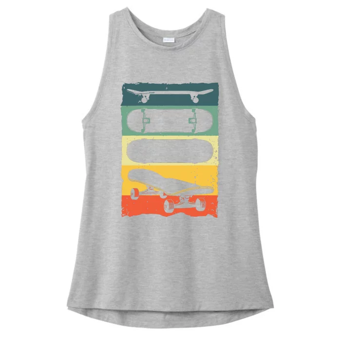 Cool Skateboard Art For Women Skateboarding Skateboarder Ladies Tri-Blend Wicking Tank