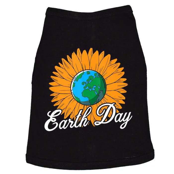 Cute Sunflower Art Cool Flower Lovers Earth Day Doggie Tank