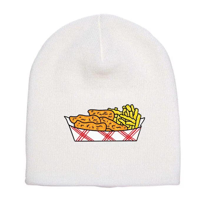 Chicken Strips and Fries Short Acrylic Beanie