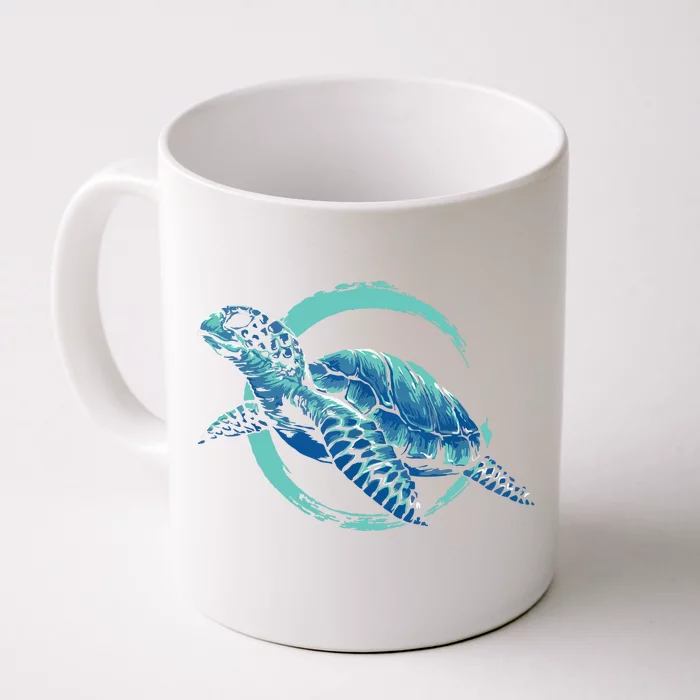 Cute Sea Animal Lover Ocean Pet Owner Gift Aquarium Turtle Front & Back Coffee Mug