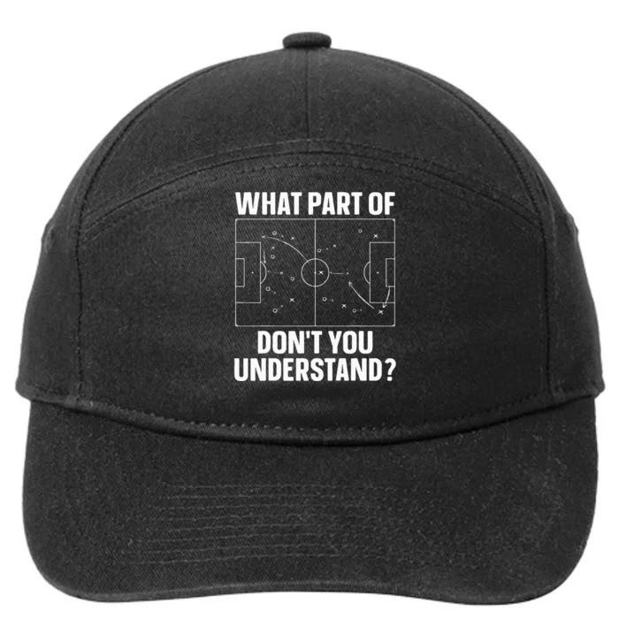 Cool Soccer Art For Football Sport Soccer Coach 7-Panel Snapback Hat