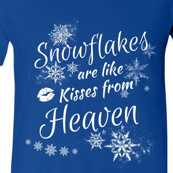 Christmas Snowflakes Are Like From Heaven Christmas Gift V-Neck T-Shirt