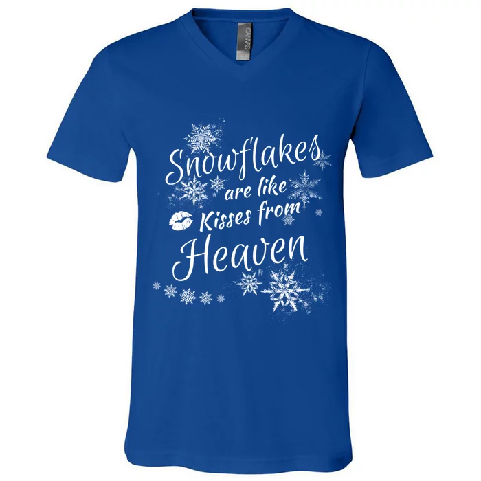 Christmas Snowflakes Are Like From Heaven Christmas Gift V-Neck T-Shirt