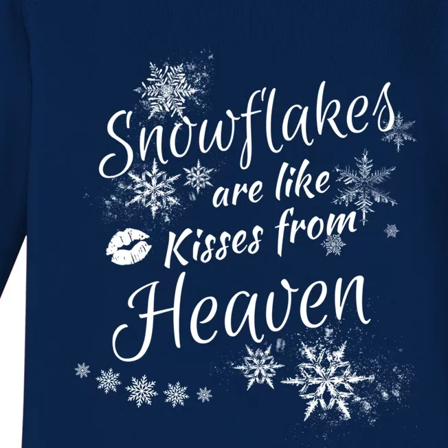 Christmas Snowflakes Are Like From Heaven Christmas Gift Baby Long Sleeve Bodysuit