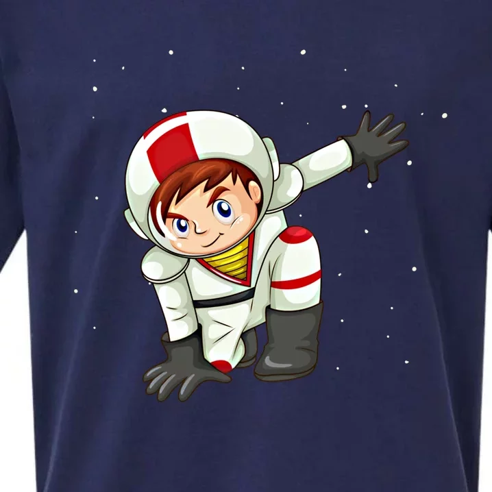 Cool Space Astronaut In Space Anime Cartoon Graphic Gift Sueded Cloud Jersey T-Shirt