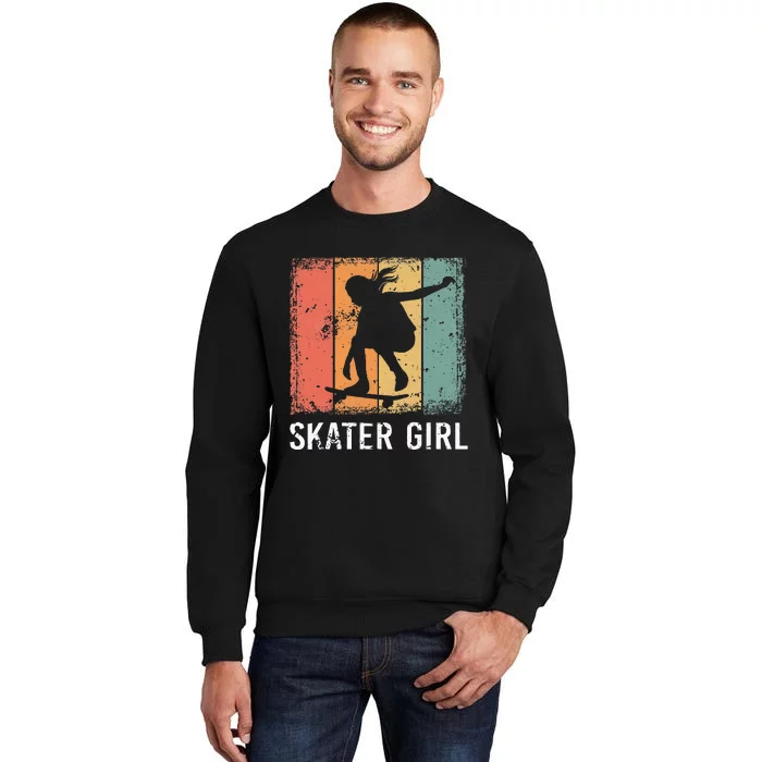 Cool Skater Art Women Skateboarding Skateboard Skating Sweatshirt