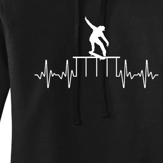 Cool Skateboarder Art For Women Skateboard Skateboarding Women's Pullover Hoodie