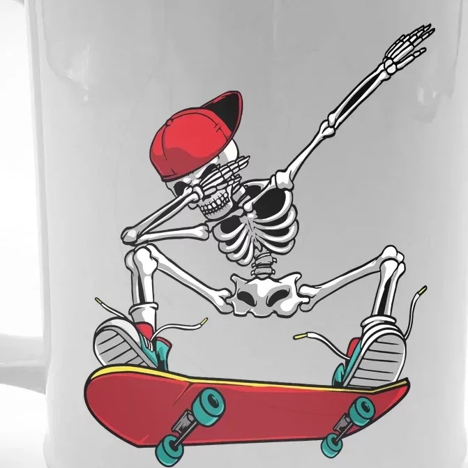 Cool Skateboarding Art For Women Skateboard Skateboarder Front & Back Beer Stein