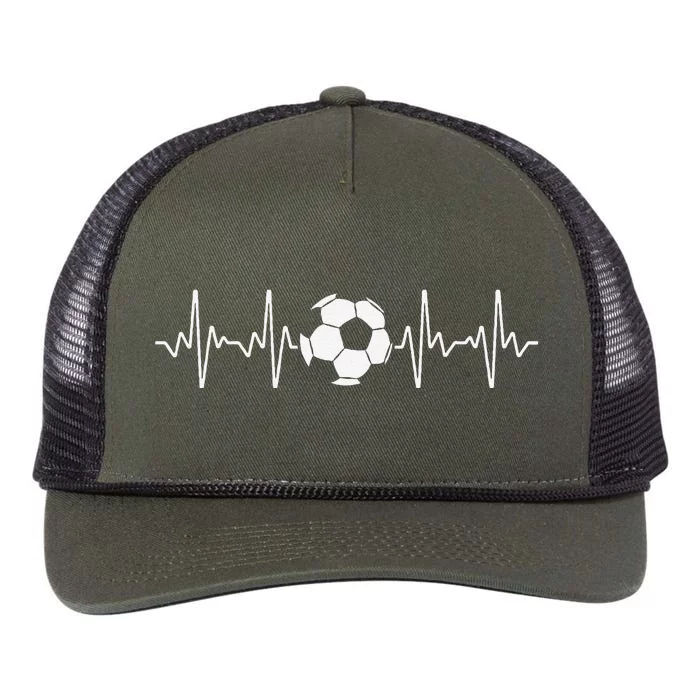 Cool Soccer Art Soccer Lover Goalie Football Retro Rope Trucker Hat Cap